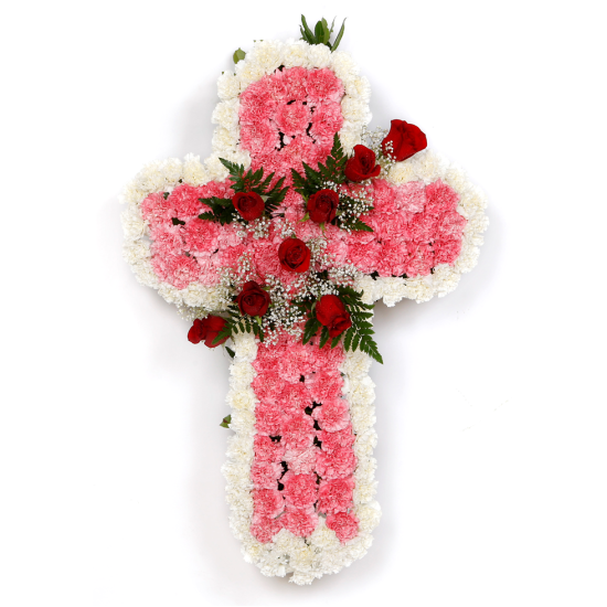 Cruz Funeraria. CRUZ FLOR NATURAL