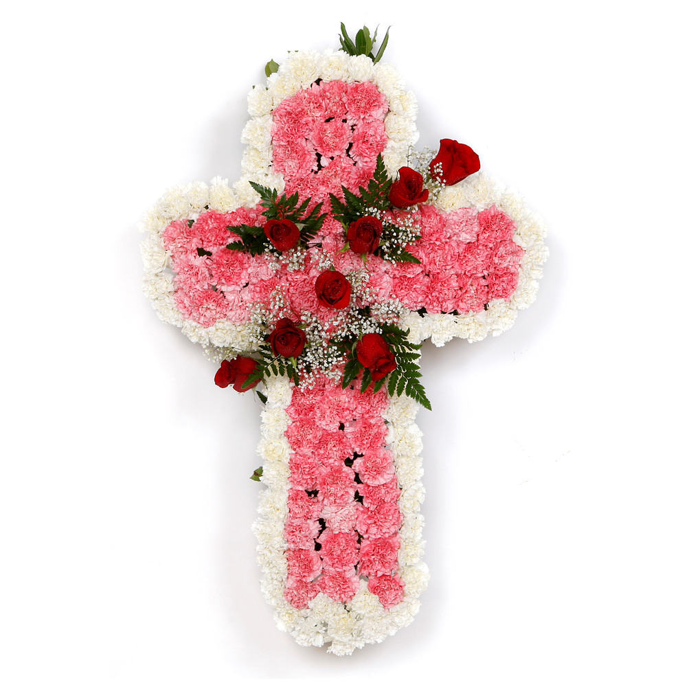 Cruz Funeraria. CRUZ FLOR NATURAL
