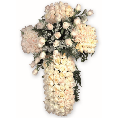 Cruz Funeraria. CRUZ DE ROSAS